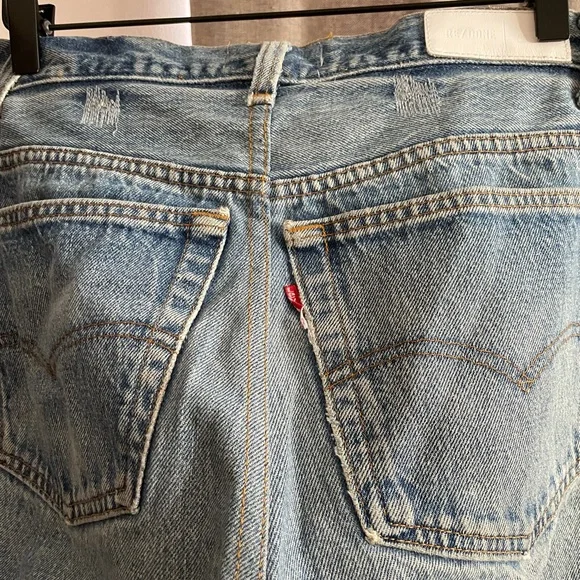 Redone Levi’s ultra high rise destroyed loose jeans
